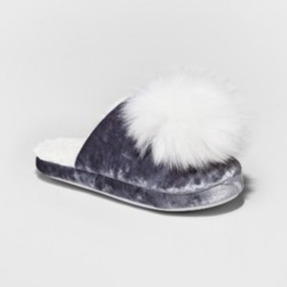 Xhilaration Shoes - ❤ 3/$10 Sale Size S 5-6 Gray Velvet Slippers